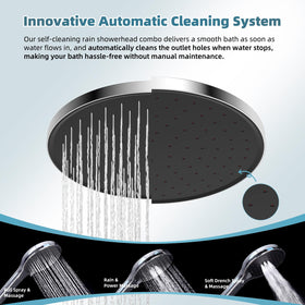 Hibbent handheld shower with 3 spray options for versatile cleansing.