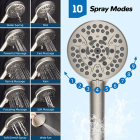 Hibbent high-pressure massage setting targets tense areas with robust spray.