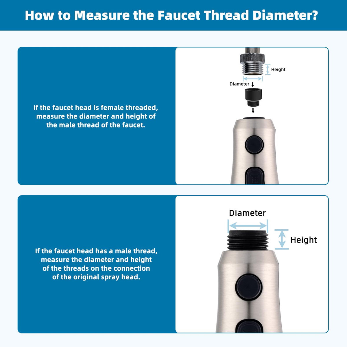 Hibbent high-pressure rinse button provides powerful cleaning without holding the trigger.