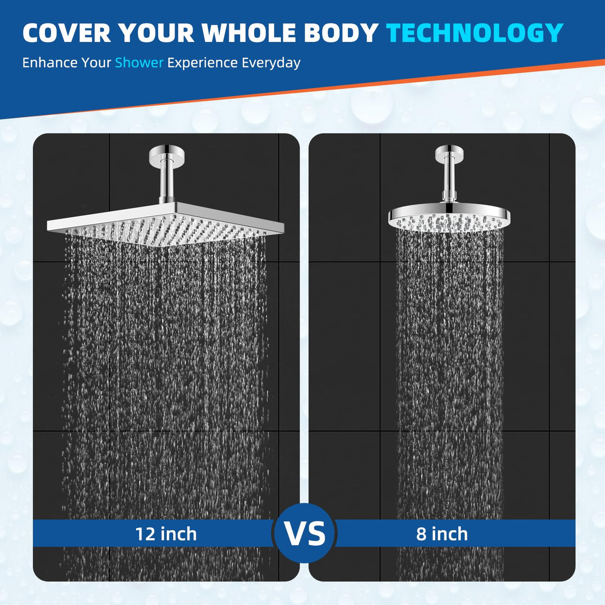 Hibbent high-pressure shower head improves feel under low pressure scenarios