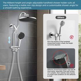Hibbent adjustable holder keeps handheld within easy reach and angled precisely.