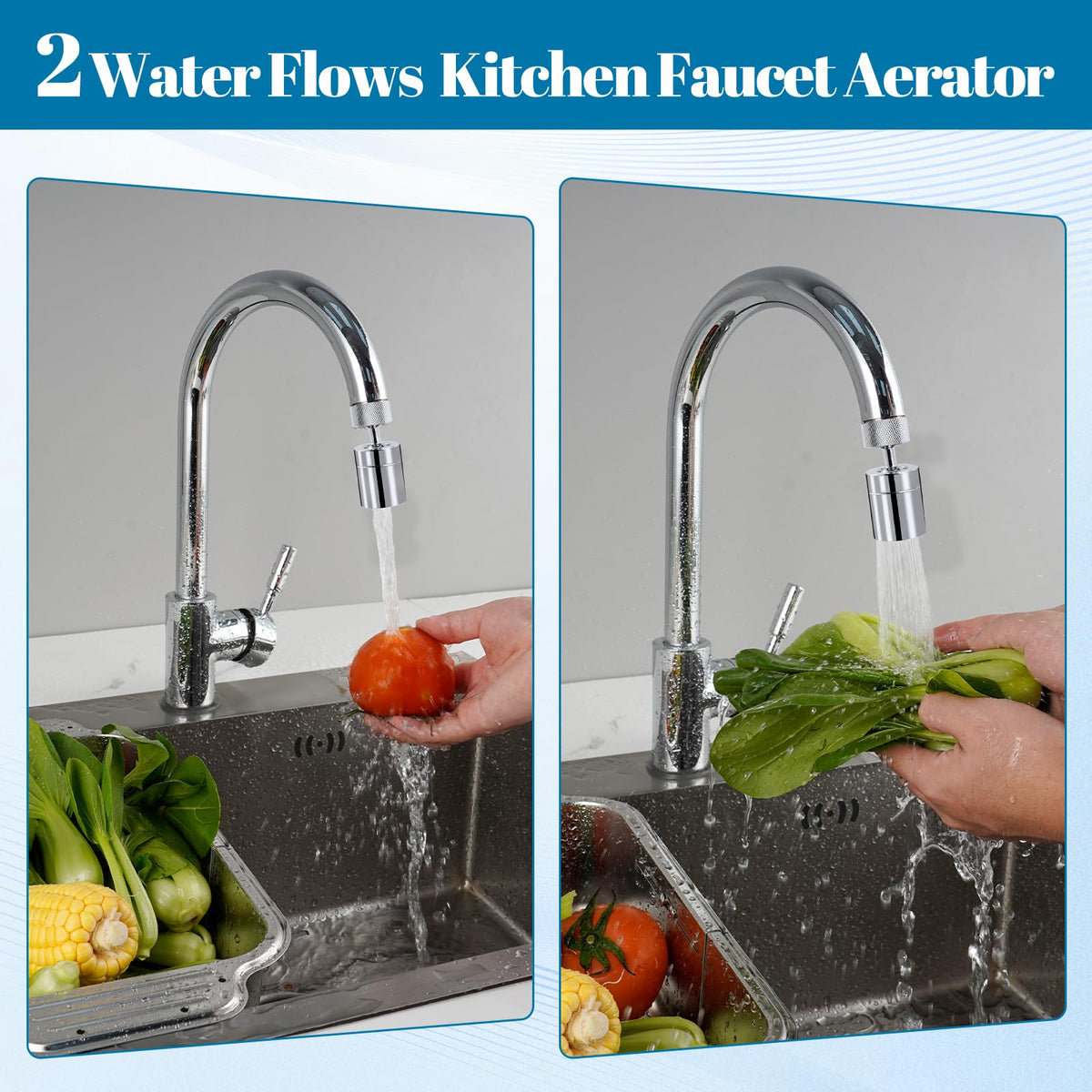 Hibbent kitchen aerator spray mode for efficient cleaning