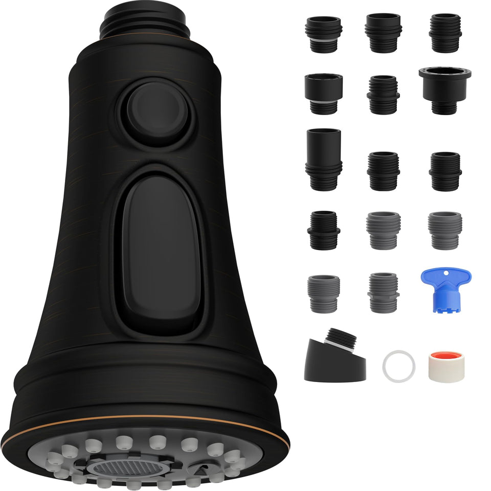 Hibbent kitchen faucet head 3 function sprayer for versatile cleaning tasks