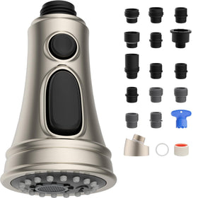 Hibbent 3-function pull-down sprayer for versatile kitchen cleaning tasks