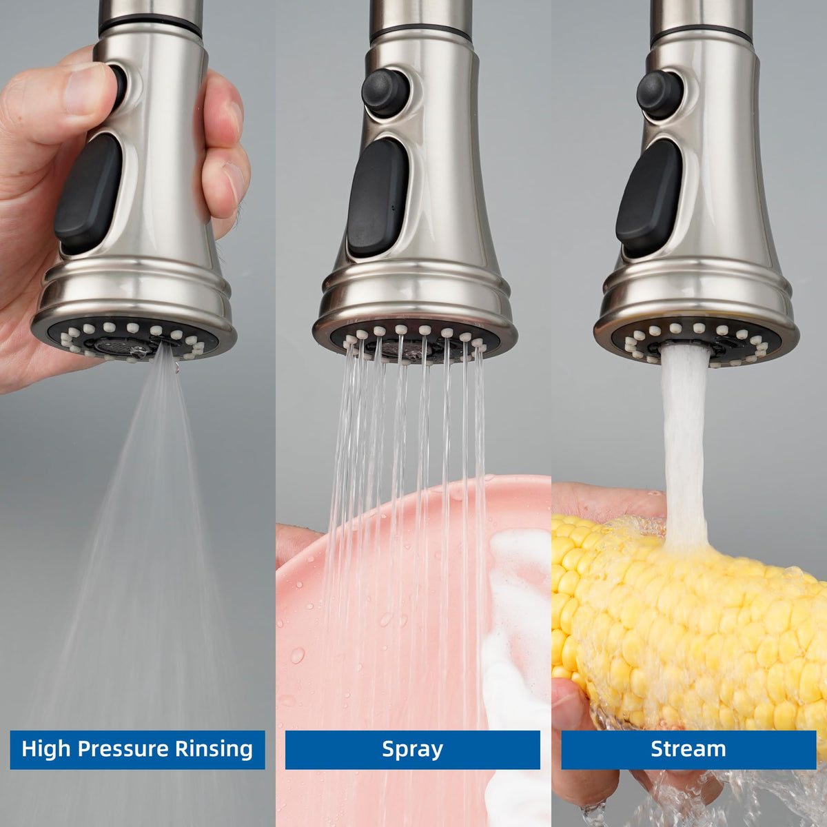 Hibbent high-pressure rinse mode tackles stubborn debris efficiently