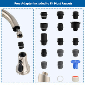 Hibbent spray mode provides targeted rinsing without splashing