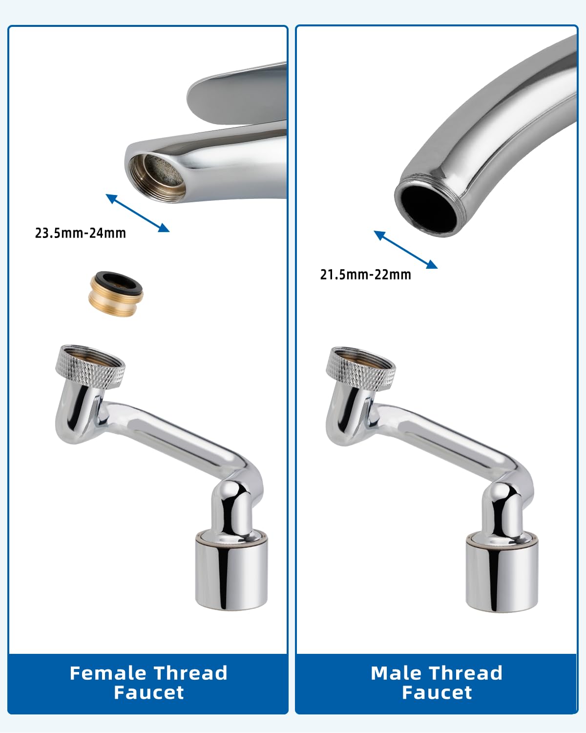 Hibbent extender helps kitchen tasks reach corners for rinsing produce and dishes.