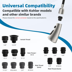 Hibbent kitchen sprayer 3-function showcases versatile modes for different tasks.