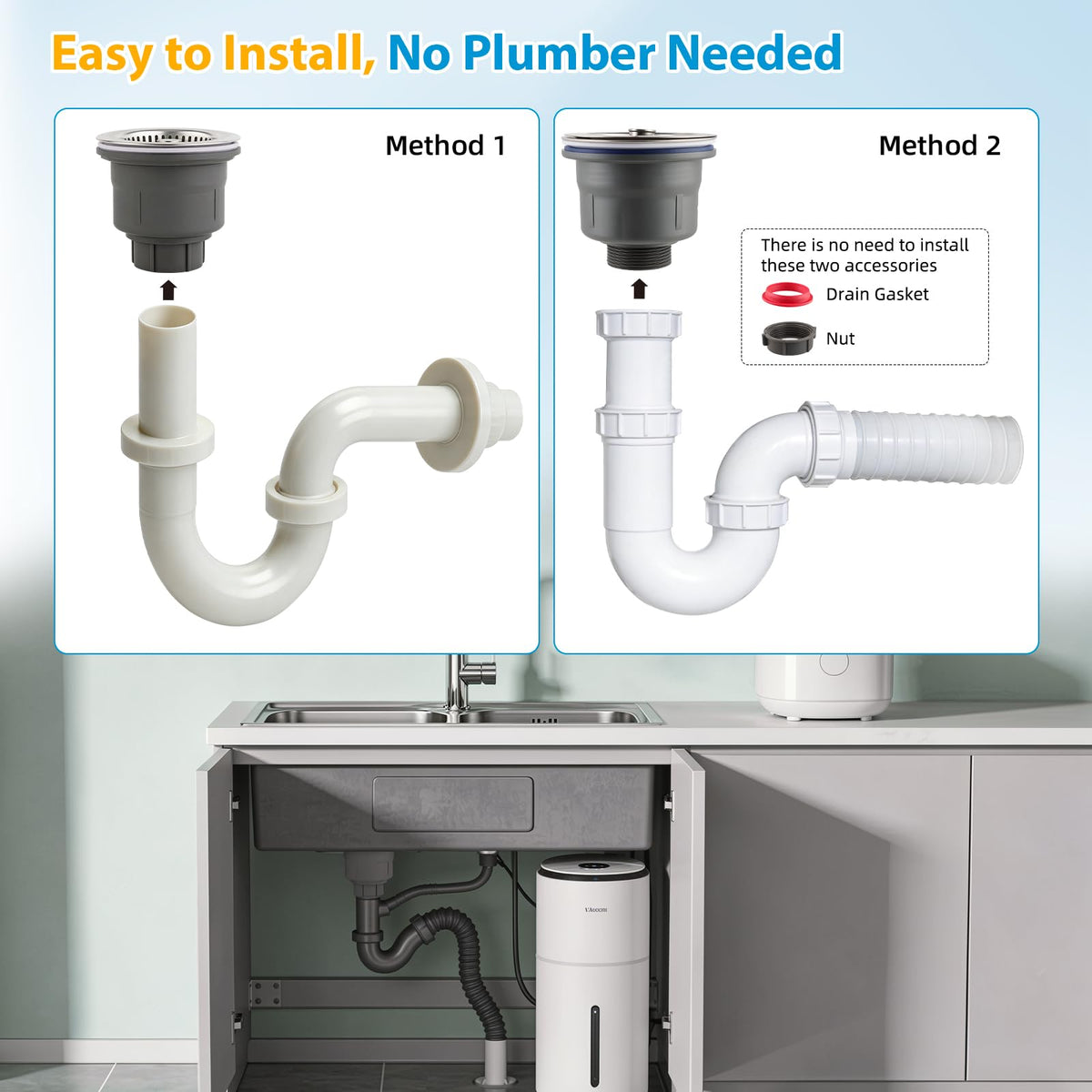 Hibbent kitchen usage scenario during washing shows easy water control
