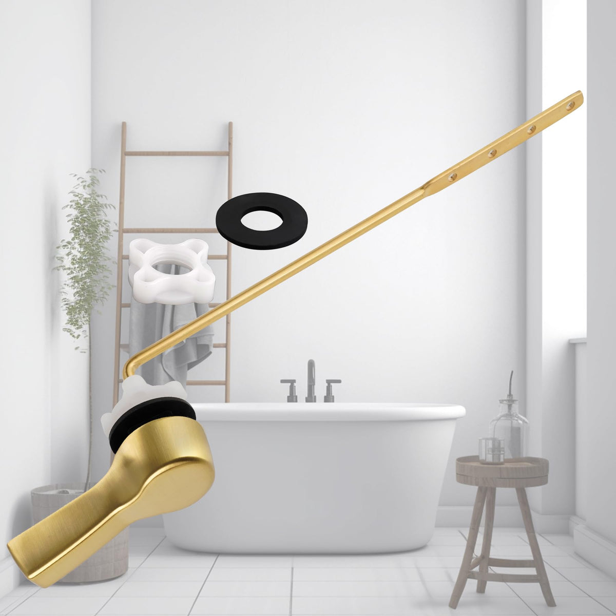 Hibbent lever withstands frequent flushes without sticking.