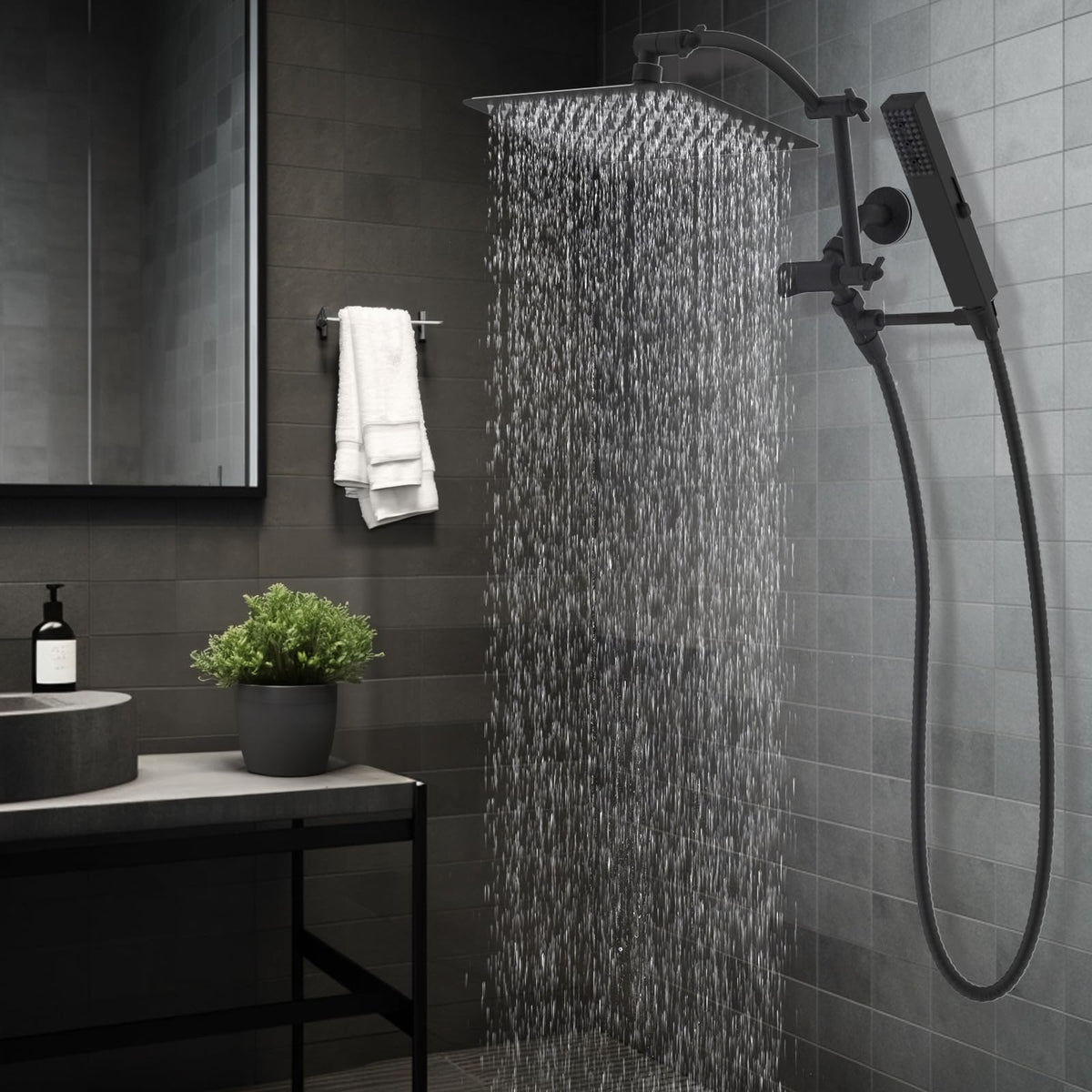 Hibbent matte black finish adds a modern stylish look to any shower