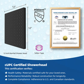 Hibbent matte black finish adds modern style to bathrooms.