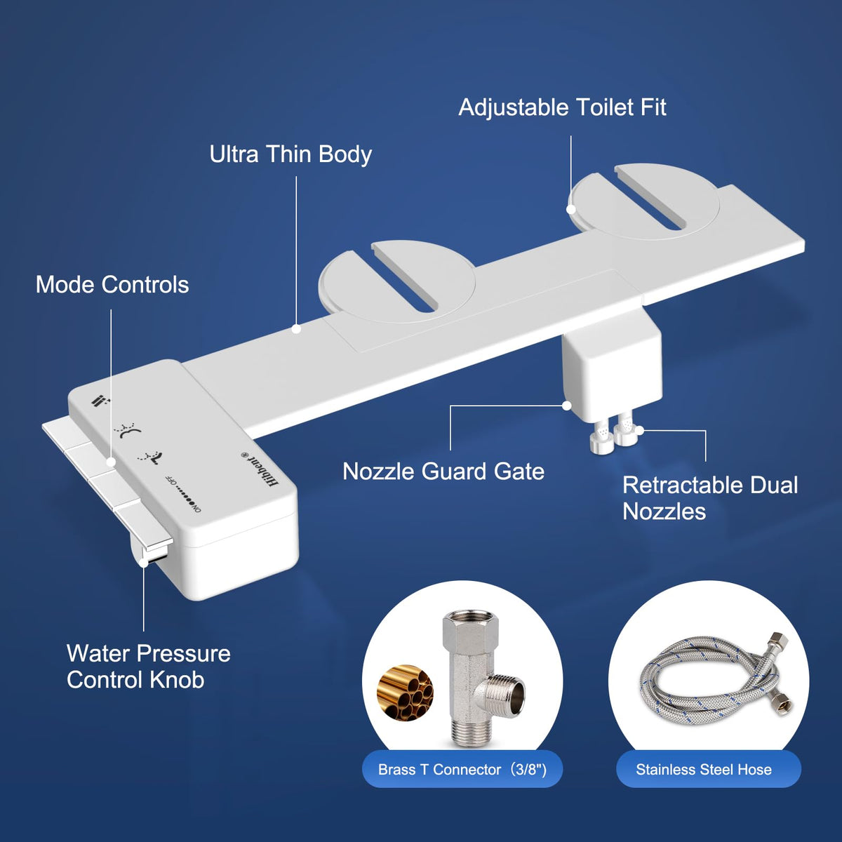 Hibbent nozzle self-cleaning guard door in operation, hygiene in focus.