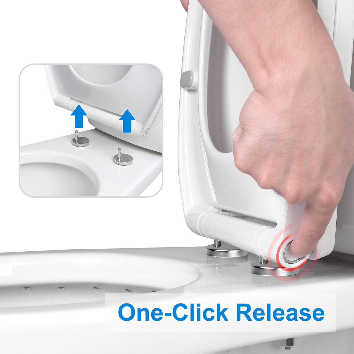 Hibbent one-click release side button enables quick, hygienic removal for thorough cleaning.