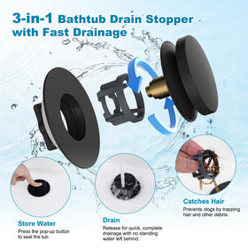 Hibbent pop-up brass valve core for reliable drainage and filtration