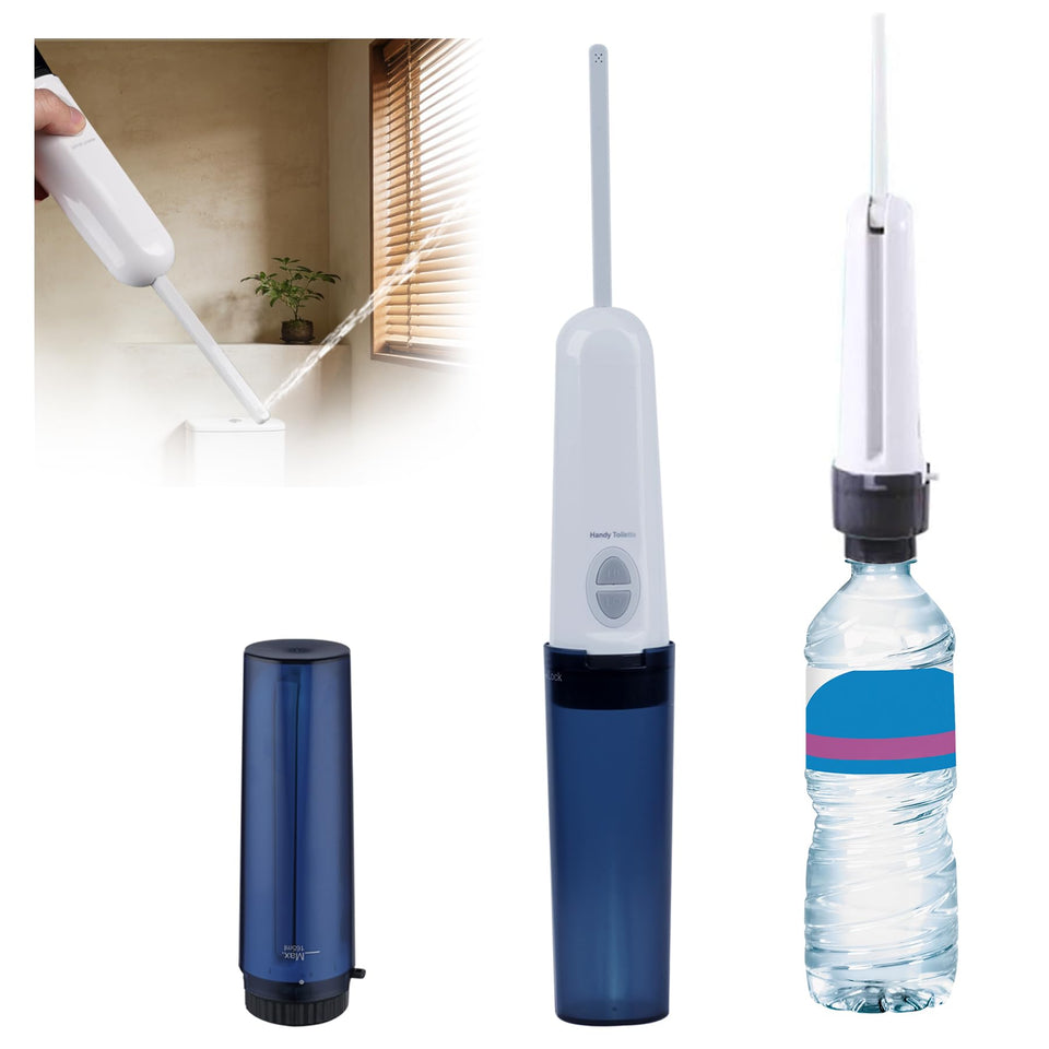 Hibbent portable bidet front view highlights compact design for convenient on-the-go cleansing.