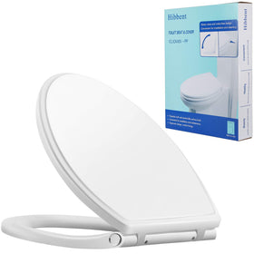 Hibbent premium elongated seat quiet close for peaceful bathroom use