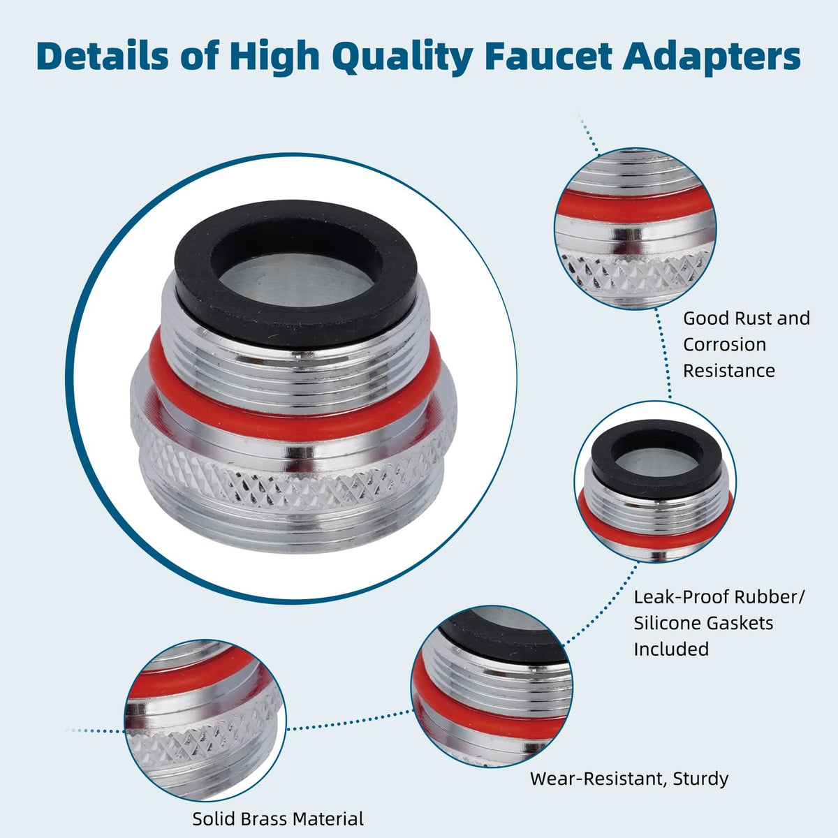 Hibbent removable aerator compatible adapters for flexible setups