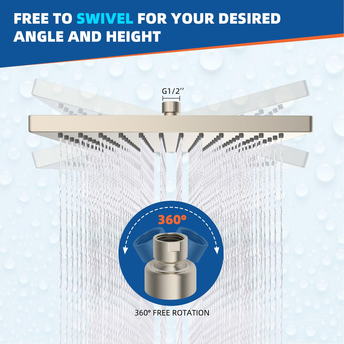 Hibbent rustproof back panel in stainless steel for long-lasting durability.