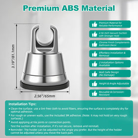 Hibbent ABS shower head holder with chrome finish for durability