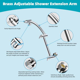 Hibbent solid brass locking joints provide secure, durable connections.