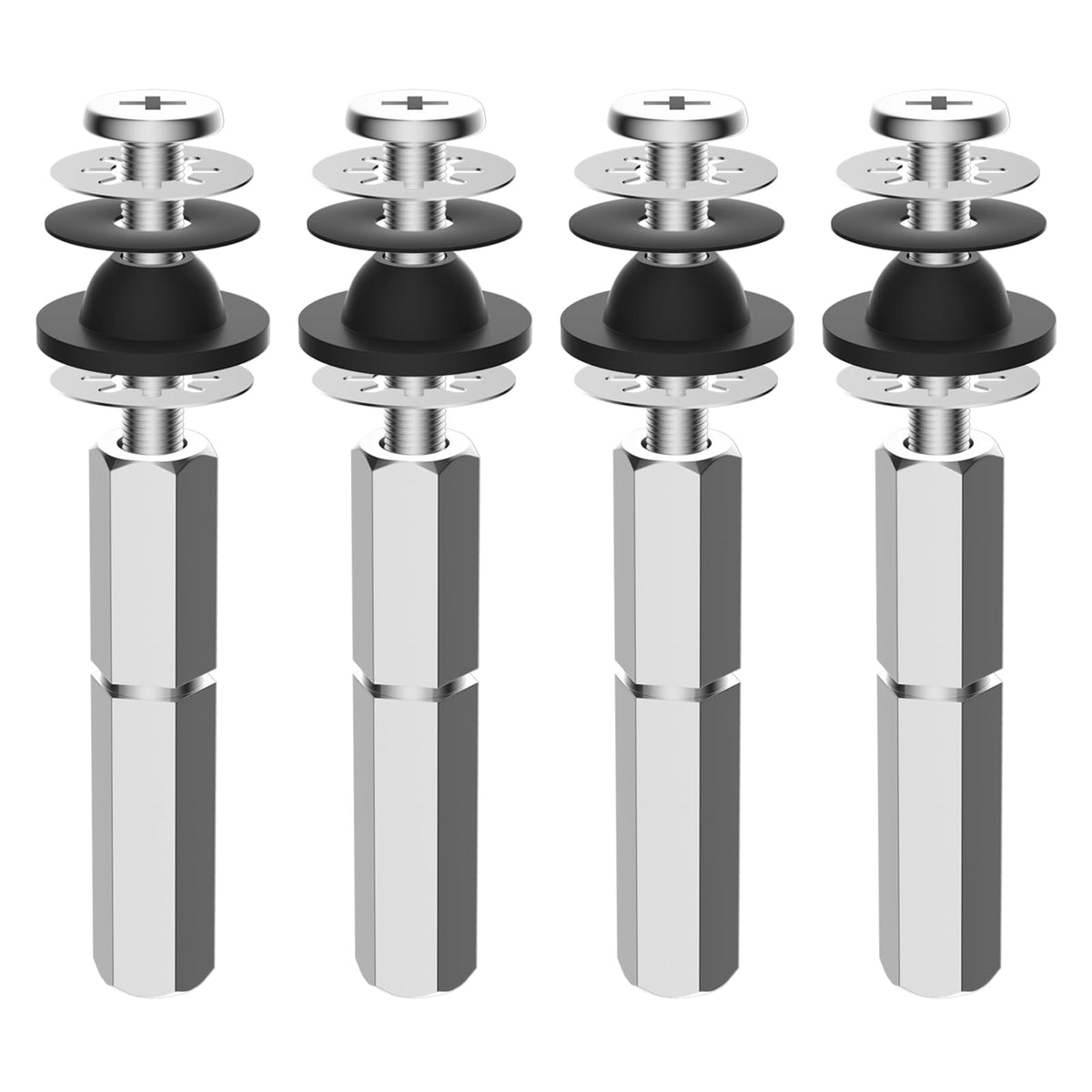Hibbent toilet bolts kit all metal construction highlights durability and corrosion resistance.