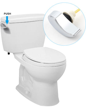 Hibbent chrome installation-ready lever with tool-free setup.