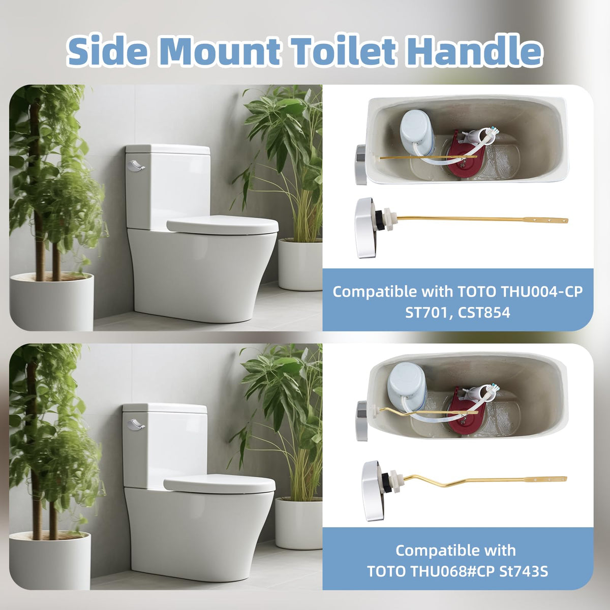 Hibbent chrome front view highlights sleek bathroom compatibility.