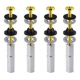 Hibbent toilet-seat bolts kit ready for universal installation showing all components