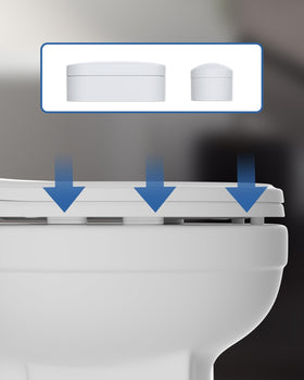 Hibbent bumpers reduce noise and stabilize the lid with bidet attachments