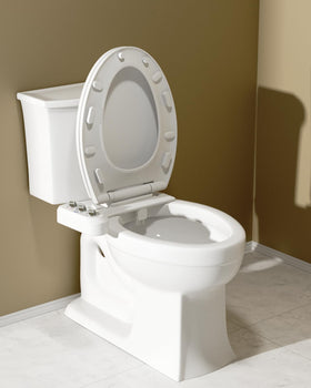 Hibbent bumpers in round and oblong shapes fit various toilet seats