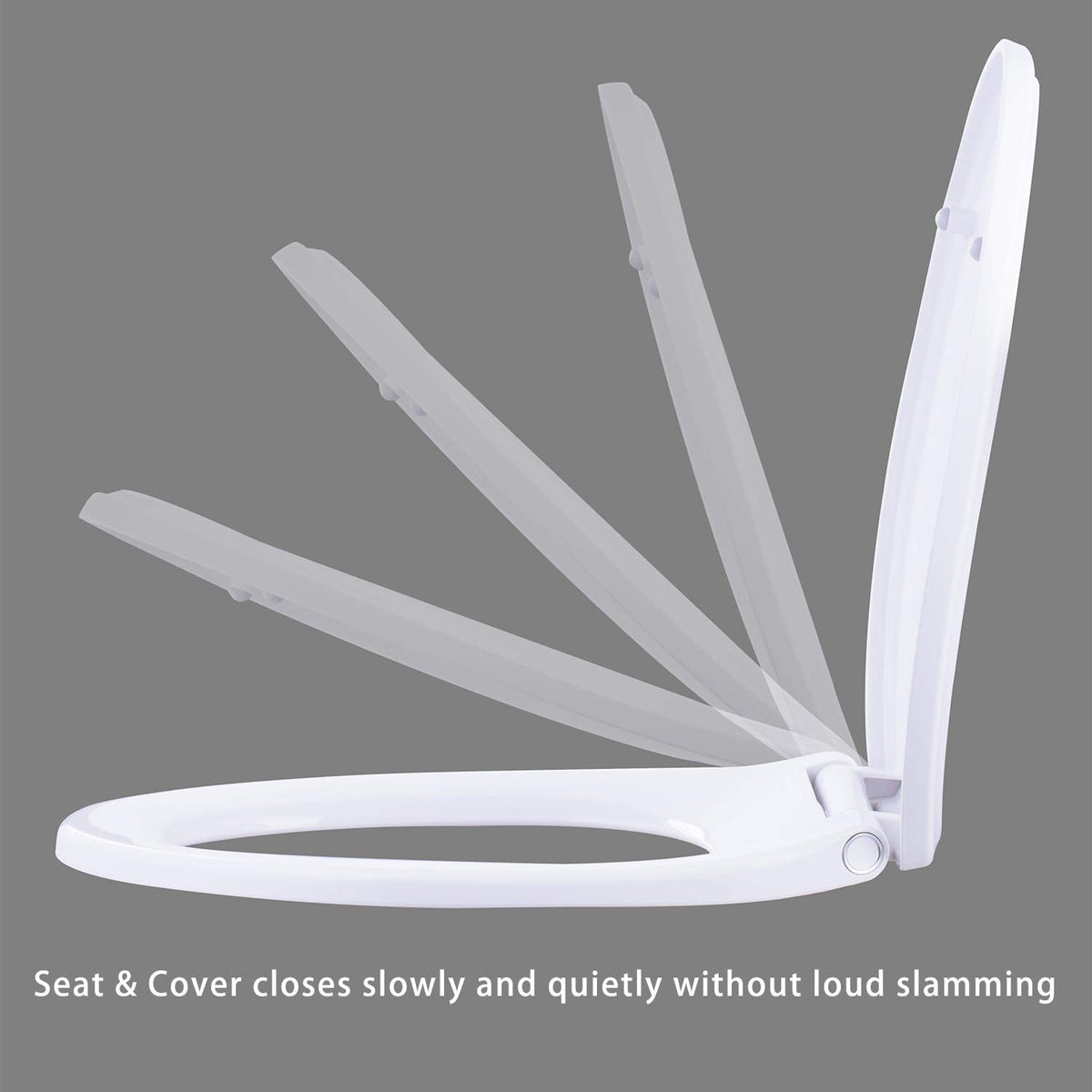 Hibbent toilet seat quick-release side button enables fast cleaning