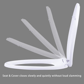 Hibbent toilet seat quick-release side button enables fast cleaning