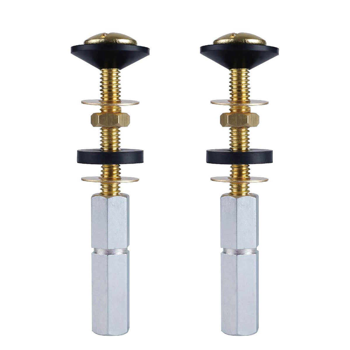 Hibbent brass toilet tank-to-bowl bolt kit for secure, leak-free installation