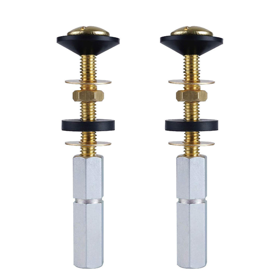 Hibbent brass toilet tank-to-bowl bolt kit for secure, leak-free installation