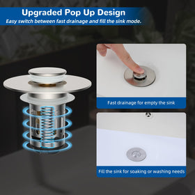 Hibbent four O-rings included for universal fit on standard drains.