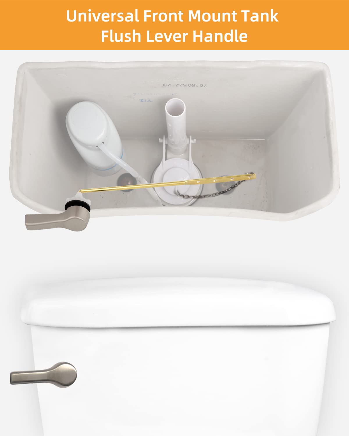 Hibbent universal-fit toilet handle ready for quick replacement