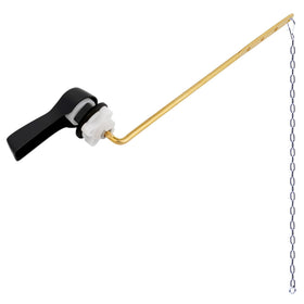 Hibbent universal front-mount toilet handle with adjustable length for many tanks.