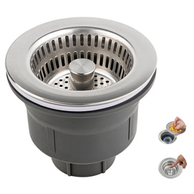 Hibbent upgraded 3-in-1 drain strainer basket close-up showing large filtration area