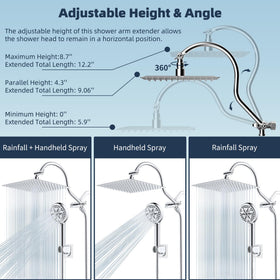 Hibbent 3-way diverter enables two showers at once with secure connections.