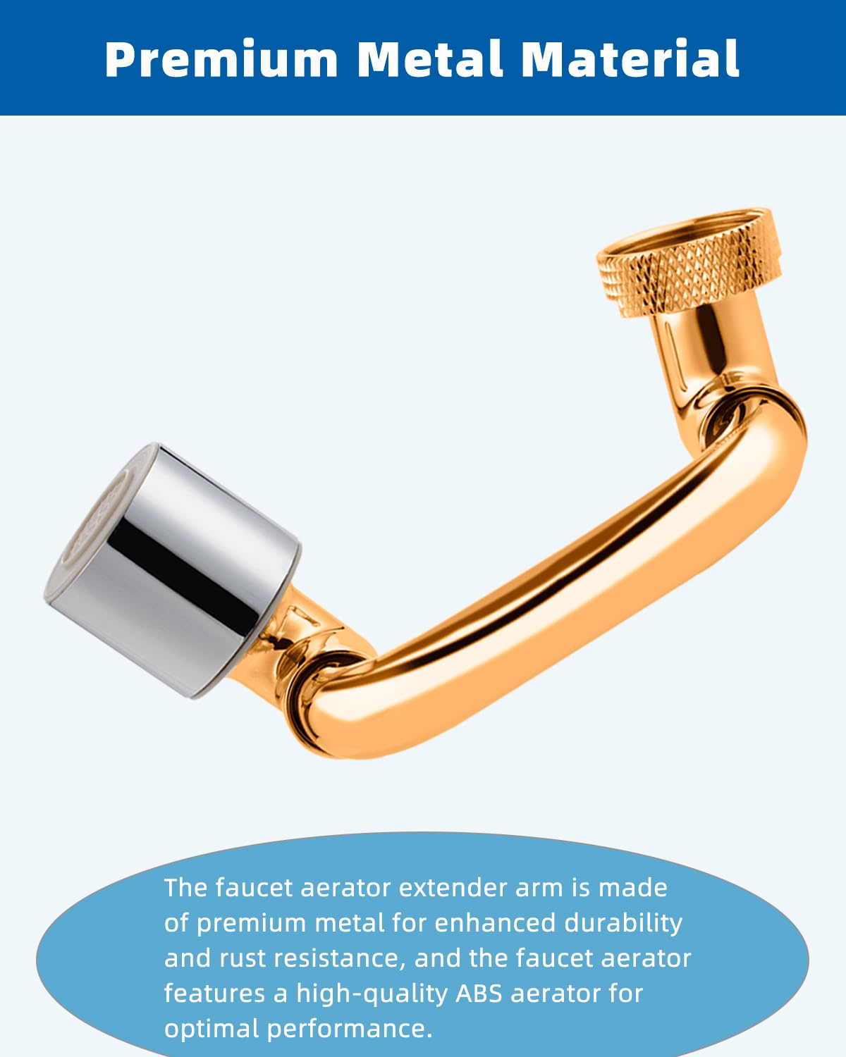 Hibbent faucet extender supports water-saving with adjustable flow modes.