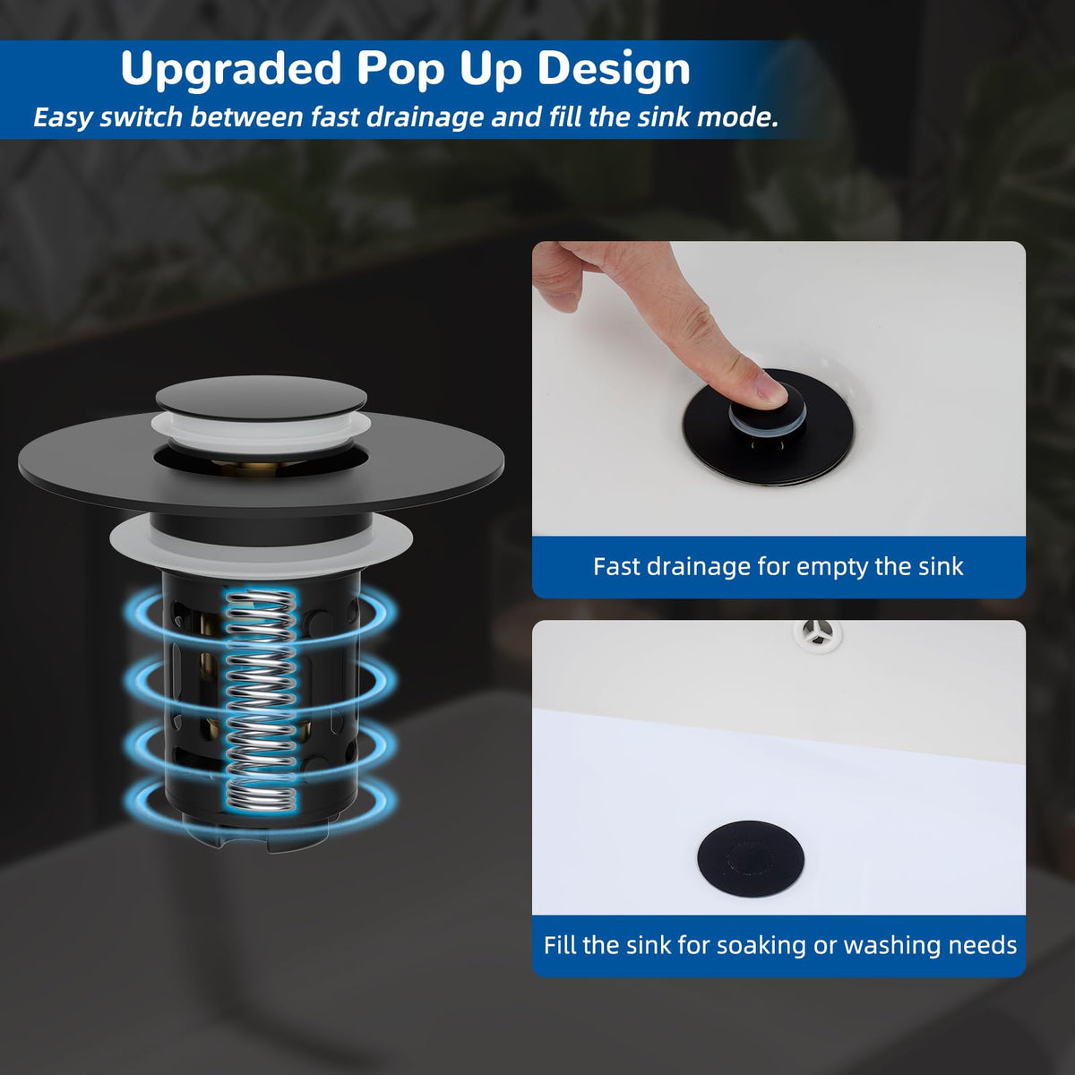 Hibbent water-storage mode shown for soaking and pre-washing convenience.