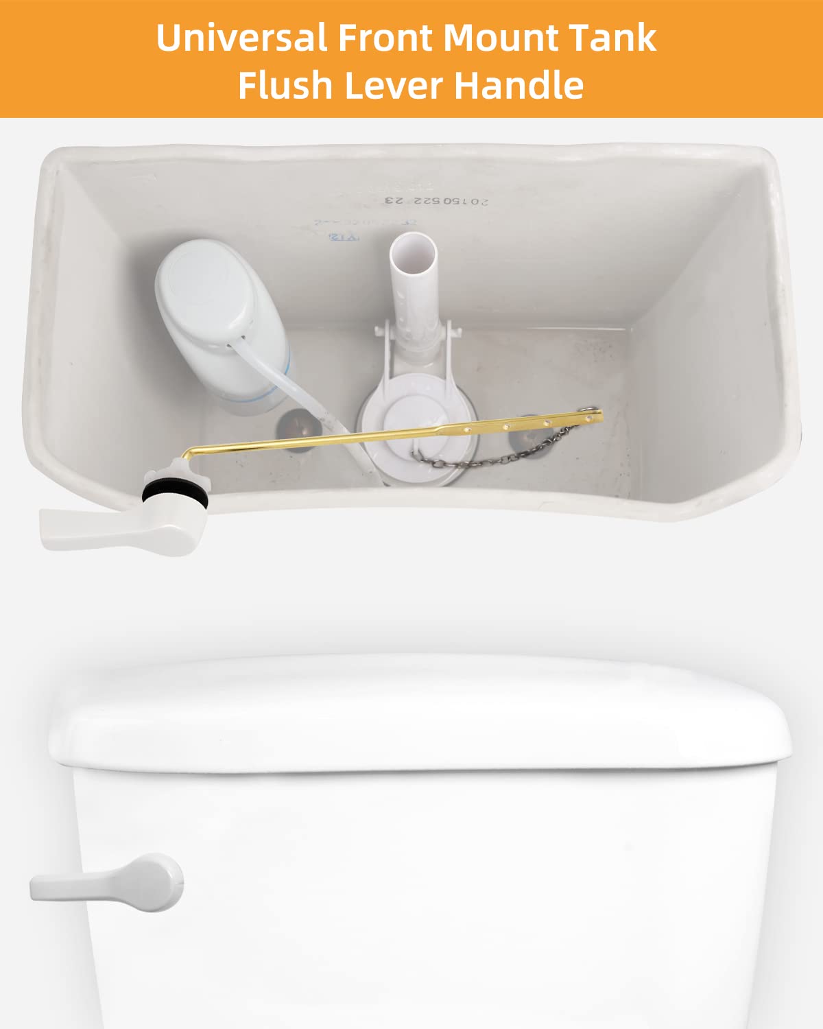 White plastic spud and nut included for quick installation.