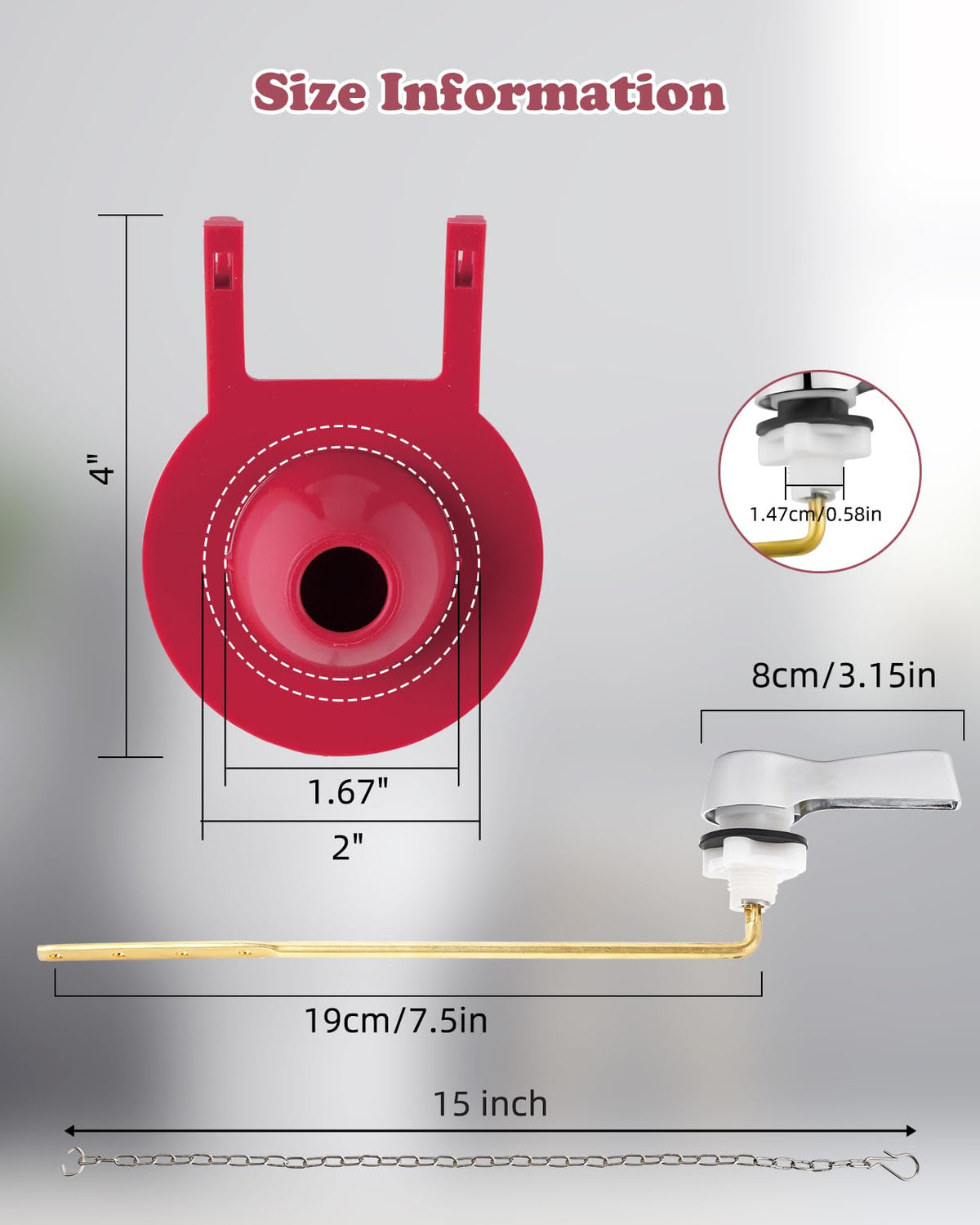 Hibbent zinc alloy nut provides secure, easy hand tightening.