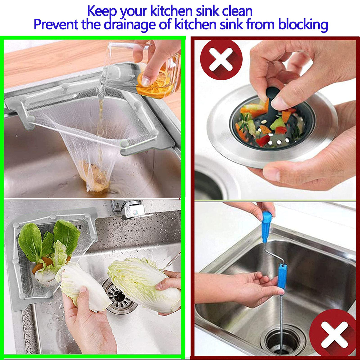 HiBD 200pcs mesh bags provide quick disposal of small waste