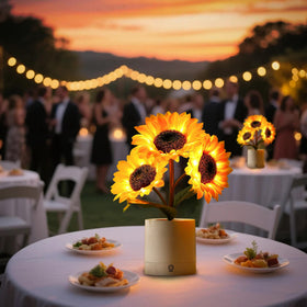 hibeauti silk-petals sunflower-lamp with lifelike bloom texture