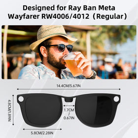 HIBLOKS color-set clip for Ray-Ban Meta Wayfarer offers versatile styles.