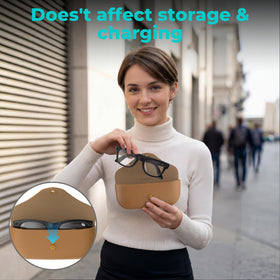 HiBloks discreet black design LED blocking stickers ideal for travel cases.