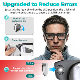 HiBloks LED blocking stickers for Ray-Ban Gen 2 protect photo quality during shoots.