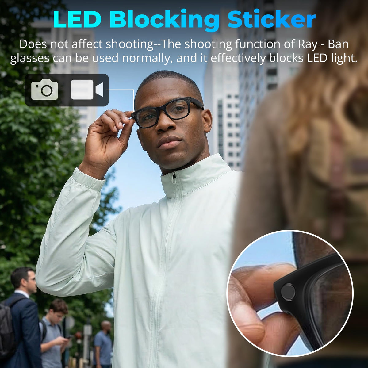 HiBloks Oakley lens-protective hydrogel sticker preserves clarity while protecting lenses.